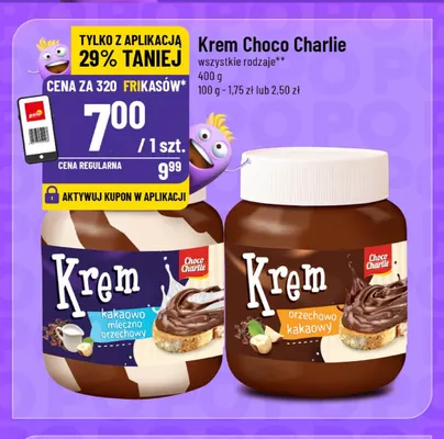 Krem Choco Charlie kakaowo-mleczno-orzechowy promocja w POLOmarket