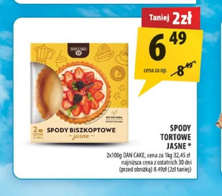 Spody tortowe jasne Dan Cake 2-pak promocja w Arhelan