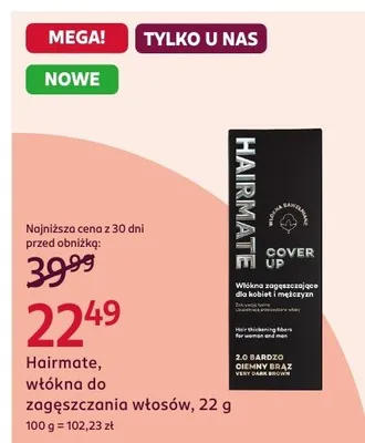 Włókna do zagęszczania włosów promocja w Rossmann