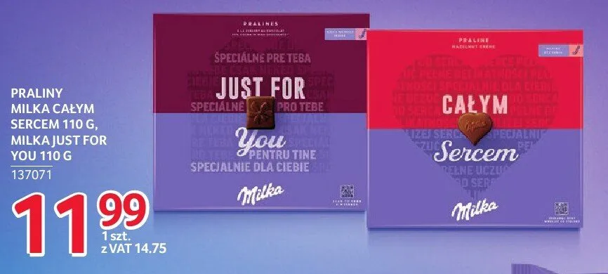 Praliny Milka Całym Sercem promocja w Selgros
