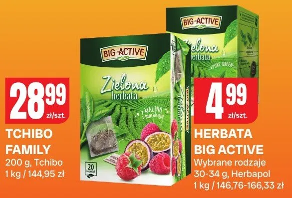 Herbata Big Active Zielona promocja w Chorten