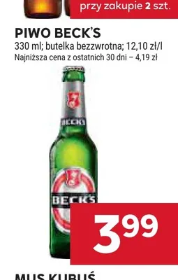Piwo Beck's promocja w Stokrotka