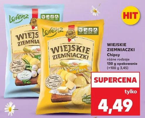 Chipsy wiejskie ziemniaczki różne rodzaje promocja w Kaufland