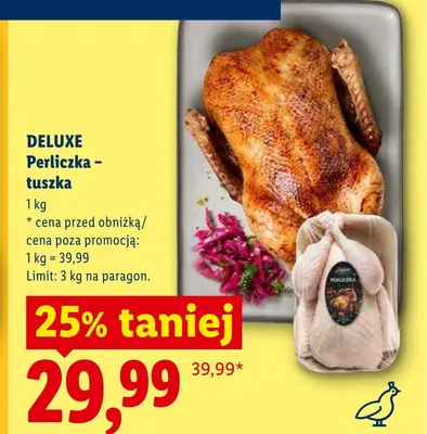 Perliczka tuszka Deluxe promocja w Lidl