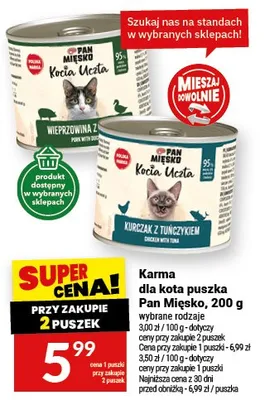 Karma dla kota puszka promocja w Twój Market