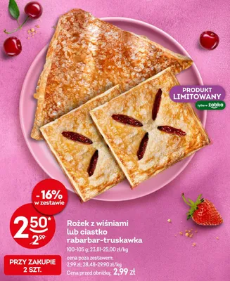 Rożek z wiśniami promocja w Żabka