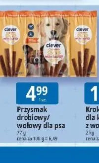 Przysmak dla psa drobiowy Clever promocja w Leclerc