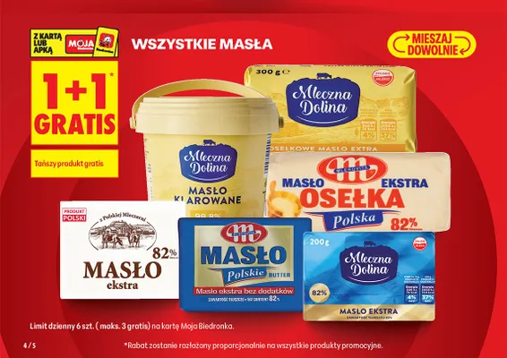 Masło ekstra Mleczna Dolina promocja w Biedronka