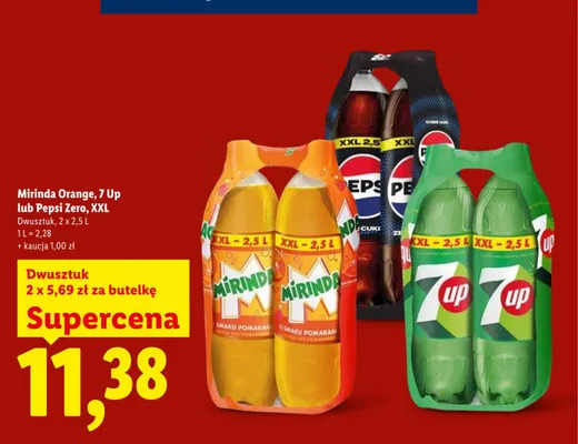 Napój gazowany 7 Up XXL 2-pak 2,5l promocja w Lidl
