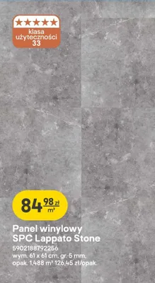 Panel winylowy SPC Lappato Stone promocja w Castorama