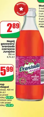 Napój gazowany oranżada czerwona 330 ml promocja w Dino