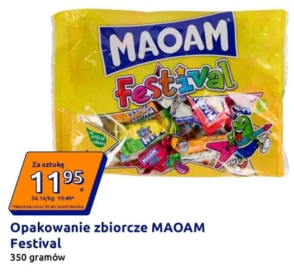 Opakowanie zbiorcze MAOAM Festival promocja w Action