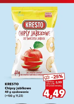 Chipsy jabłkowe Kresto promocja w Kaufland