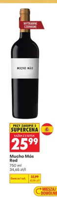 Wino czerwone Mucho Más Red promocja w Biedronka
