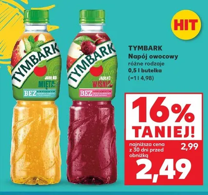 Napój owocowy Tymbark Jabłko Wiśnia promocja w Kaufland