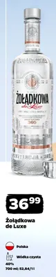 Wódka czysta Żołądkowa de Luxe 40% Polska promocja w Netto