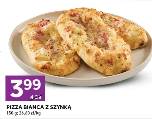 Pizza bianca z szynką promocja w Stokrotka