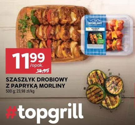 Szaszłyk drobiowy z papryką Morliny promocja w Stokrotka