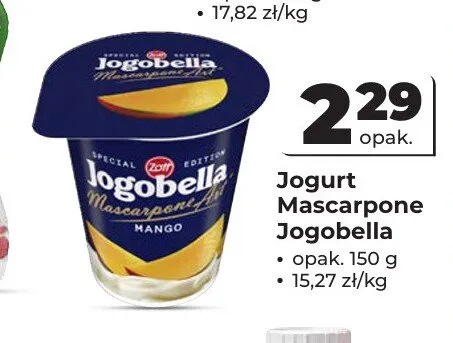 Jogurt Mascarpone Jogobella promocja w Odido