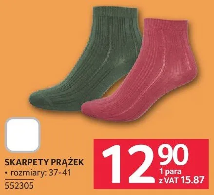 Skarpety prążek rozmiar 37-41 promocja w Selgros