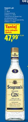 Gin Seagram's Distilled Dry promocja w Lidl