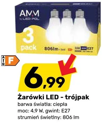 Żarówki LED - trójpak promocja w Bricomarche