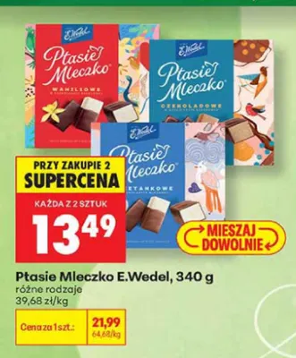 Ptasie Mleczko waniliowe E.Wedel promocja w Biedronka