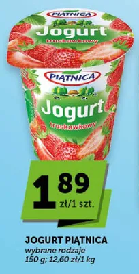 Jogurt truskawkowy Piątnica promocja w Groszek
