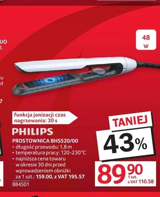 Prostownica do włosów Philips BHS520/00 promocja w Selgros