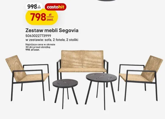 Zestaw mebli Segovia promocja w Castorama