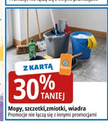 Mopy szczotki zmiotki wiadra promocja w Leclerc
