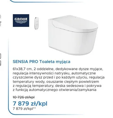 Toaleta myjąca Grohe Sensia Pro promocja w Blu Salony Łazienek