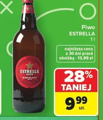 Piwo Estrella Damm promocja w Carrefour