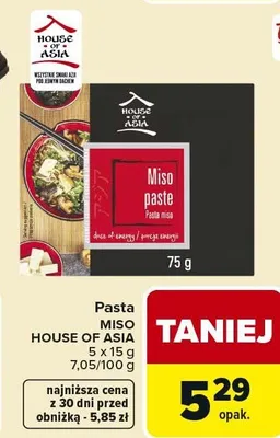Pasta Miso różne rodzaje promocja w Carrefour