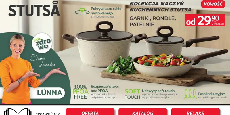 Kolekcja naczyń kuchennych Stutsa - garnki, rondle, patelnie Lünna promocja w Selgros