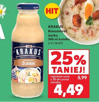 Koncentrat żurku na butelkę promocja w Kaufland