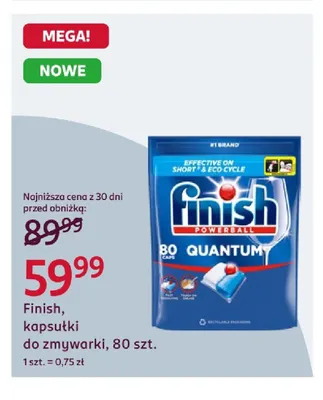 Kapsułki do zmywarki Finish promocja w Rossmann