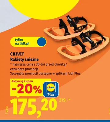 Rakiety śnieżne Crivit promocja w Lidl