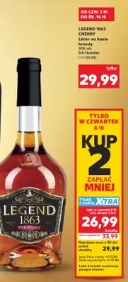 Likier na bazie brandy Legend 1863 Cherry promocja w Kaufland
