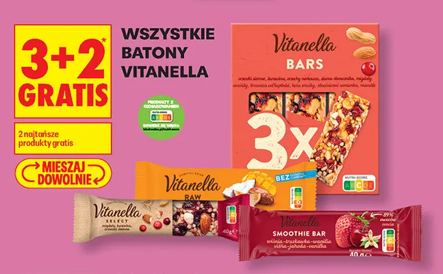 Baton owocowy Raw Vitanella promocja w Biedronka