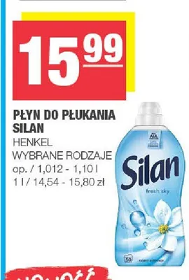 Płyn do płukania Silan promocja w SPAR