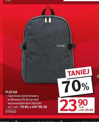 Plecak Vivess promocja w Selgros
