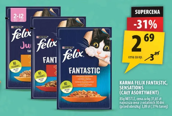 Karma dla kotów Felix Fantastic promocja w Arhelan