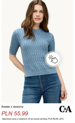 Sweter z dzianiny C & A promocja w C&A