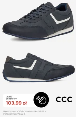 Sneakersy Lanetti promocja w CCC