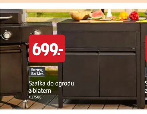Szafka do ogrodu z blatem Burns & Barkles promocja w Jula