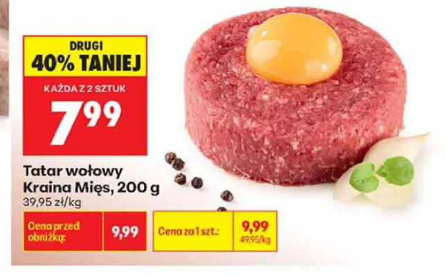 Tatar wołowy Kraina Mięs promocja w Biedronka