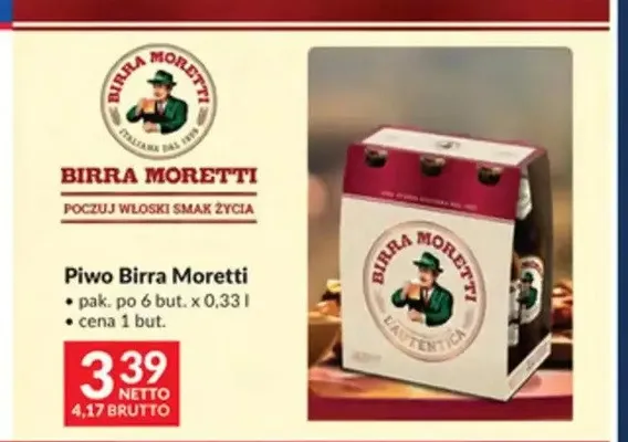 Piwo Birra Moretti promocja w Makro