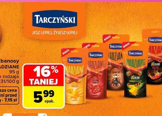 Kabanosy nadziane Tarczyński promocja w Carrefour