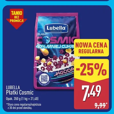 Płatki Cosmic Lubella promocja w Aldi